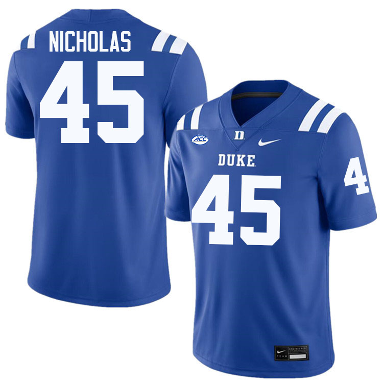 Ozzie Nicholas Duke Jersey,Duke Blue Devils #45 Ozzie Nicholas Jersey Youth College-Blue